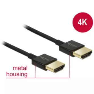 Cablu Delock HDMI de mare viteză cu Ethernet - HDMI-A mascul > HDMI-A mascul 3D 4K 0,5 m Slim Premium