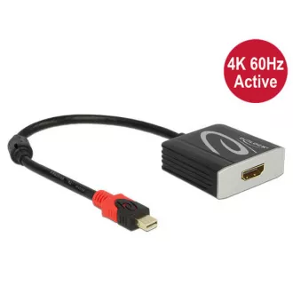 Adaptor Delock mini DisplayPort 1.2 mascul > HDMI mamă 4K 60 Hz activ