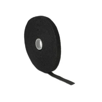 Delock Elemente de fixare cu arici, lungime 10 m x lățime 13 mm, rolă neagră