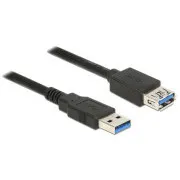 Cablu prelungitor Delock USB 3.0 Tip-A mascul > USB 3.0 Tip-A mamă 3,0 m negru