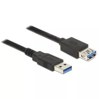 Cablu prelungitor Delock USB 3.0 Tip-A mascul > USB 3.0 Tip-A mamă 5,0 m negru