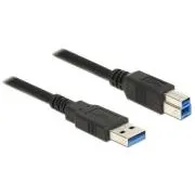Cablu Delock USB 3.0 Tip-A mascul > USB 3.0 Tip-B mascul 5,0 m negru