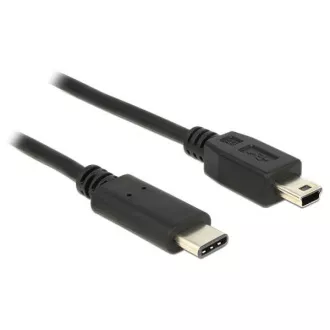 Cablu Delock USB Type-C™ 2.0 mascul > USB 2.0 tip Mini-B mascul 0,5 m negru