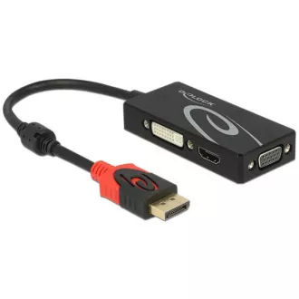 Adaptor Delock Displayport 1.2 mascul > VGA / HDMI / DVI mamă 4K pasiv negru Adaptor Delock Displayport 1.2 mascul > VGA / HDMI / DVI mamă 4K pasiv negru