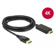 Cablu Delock DisplayPort 1.2 mascul > HDMI-A mascul pasiv de mare viteză 4K 3 m negru
