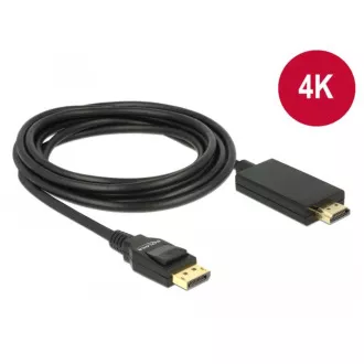 Cablu Delock DisplayPort 1.2 mascul > HDMI-A mascul pasiv de mare viteză 4K 3 m negru