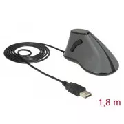 Delock Mouse USB ergonomic vertical optic vertical cu 5 butoane