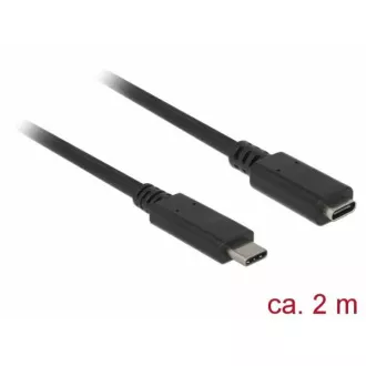 Delock SuperSpeed USB Extension Cable (USB 3.1 Gen 1) USB Type-C™ port de sex masculin și feminin 3 A 2.0 m negru