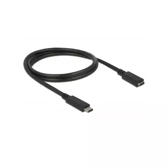 Delock SuperSpeed USB Extension Cable (USB 3.1 Gen 1) USB Type-C™ port de sex masculin și feminin 3 A 1,0 m negru