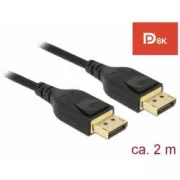 Cablu Delock DisplayPort 8K 60 Hz 2 m DP 8K certificat DP 8K
