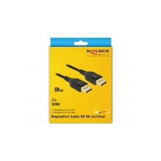 Cablu Delock DisplayPort 8K 60 Hz 2 m DP 8K certificat DP 8K