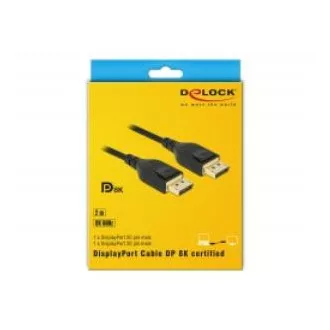 Cablu Delock DisplayPort 8K 60 Hz 2 m DP 8K certificat DP 8K