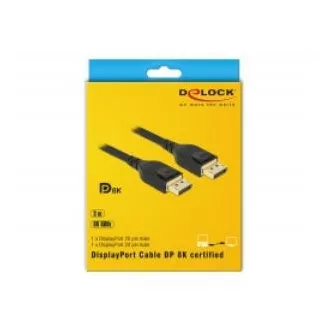 Cablu Delock DisplayPort 8K 60 Hz 3 m DP 8K certificat DP 8K