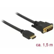 Delock Cablu HDMI la DVI 24 1 bidirecțional 1,5 m