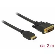 Delock Cablu HDMI la DVI 24 1 bidirecțional 2 m