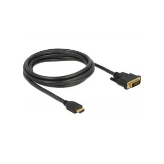 Delock Cablu HDMI la DVI 24 1 bidirecțional 2 m Delock Cablu HDMI la DVI 24 1 bidirecțional 2 m