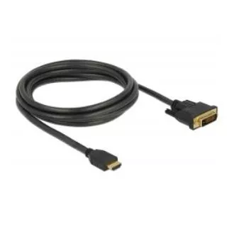 Delock Cablu HDMI la DVI 24 1 bidirecțional 2 m Delock Cablu HDMI la DVI 24 1 bidirecțional 2 m