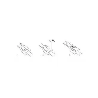 Delock Cleme de cablu din oțel inoxidabil reutilizabile cu încuietoare pliabilă L 250 x l 10 mm 10 bucăți