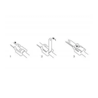 Delock Cleme de cablu din oțel inoxidabil reutilizabile cu încuietoare pliabilă L 250 x l 10 mm 10 bucăți