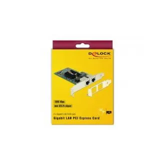 Placă PCI Express Delock > 2 porturi Gigabit LAN