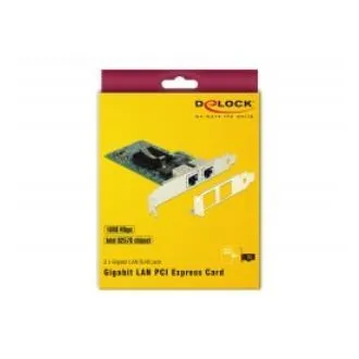Placă PCI Express Delock > 2 porturi Gigabit LAN