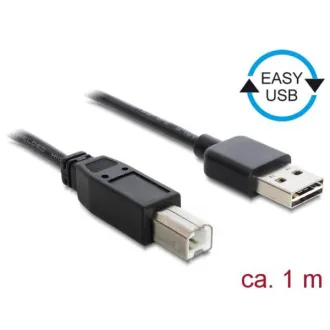 Cablu Delock EASY-USB 2.0 Tip-A mascul > USB 2.0 Tip-B mascul 1 m negru
