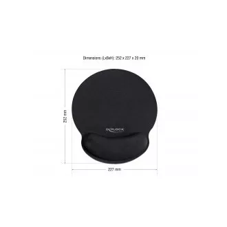 Delock mouse pad ergonomic cu suport pentru încheietura mâinii din gel