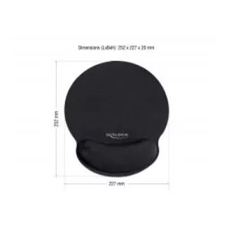 Delock mouse pad ergonomic cu suport pentru încheietura mâinii din gel
