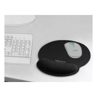 Delock mouse pad ergonomic cu suport pentru încheietura mâinii din gel