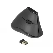 Delock Mouse optic vertical ergonomic cu 5 butoane 2,4 GHz wireless - silentios