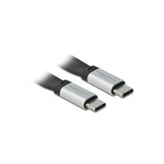 Delock Cablu panglică plată USB 3.2 Gen 2, FPC, USB Type-C™ la USB Type-C™, 22 cm, PD 3 A E-Marker