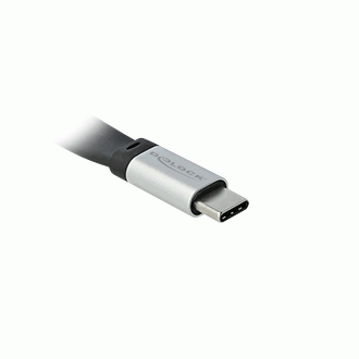 Delock Cablu panglică plată USB 3.2 Gen 2, FPC, USB Type-C™ la USB Type-C™, 22 cm, PD 3 A E-Marker