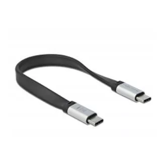 Delock Cablu panglică plată USB 3.2 Gen 2, FPC, USB Type-C™ la USB Type-C™, 22 cm, PD 3 A E-Marker