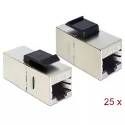 Delock Modul Keystone mufă RJ45 > mufă RJ45 Cat.6 compactă 25 buc