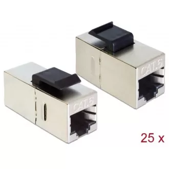 Delock Modul Keystone mufă RJ45 > mufă RJ45 Cat.6 compactă 25 buc Delock Modul Keystone mufă RJ45 > mufă RJ45 Cat.6 compactă 25 buc