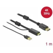 Delock Cablu HDMI la DisplayPort 4K 30 Hz 1 m