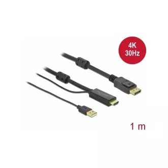Delock Cablu HDMI la DisplayPort 4K 30 Hz 1 m