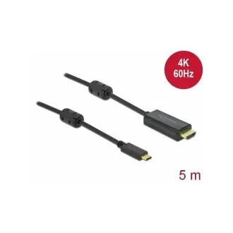 Cablu Delock de la USB Tip-C activ la HDMI, (Mod DP Alt) 4K 60 Hz 5 m Cablu Delock de la USB Tip-C activ la HDMI, (Mod DP Alt) 4K 60 Hz 5 m