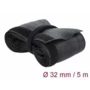 Delock Înveliș velcro împletit 5 m 32 mm negru