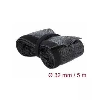 Delock Înveliș velcro împletit 5 m 32 mm negru