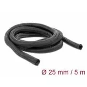 Delock Teacă împletită cu autoînchidere 5 m x 25 mm, neagră