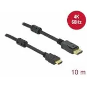 Cablu Delock de la DisplayPort 1.2 activ la HDMI, 4K, 60 Hz, 10 m