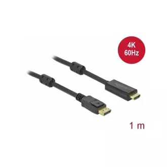 Delock Cablu de la Active DisplayPort 1.2 la HDMI, 4K, 60 Hz 1 m