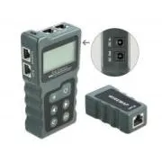 Tester de cablu LCD Delock RJ45 / PoE / DC