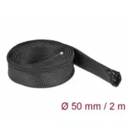 Delock Teacă împletită cu închidere cu fermoar, 2 x 50 mm, neagră
