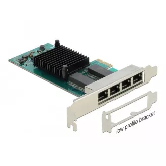 Placă PCI Express Delock pentru 4 porturi LAN Gigabit