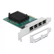 Placă Delock PCI Express x1 pentru 4 porturi LAN Gigabit