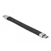 Delock Cablu panglică plată USB 3.2 Gen 2, FPC, USB Tip-C la USB Tip-C, 13 cm, PD 5 A E-Marker
