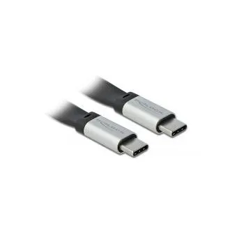 Delock Cablu panglică plată USB 3.2 Gen 2, FPC, USB Tip-C la USB Tip-C, 13 cm, PD 5 A E-Marker Delock Cablu panglică plată USB 3.2 Gen 2, FPC, USB Tip-C la USB Tip-C, 13 cm, PD 5 A E-Marker