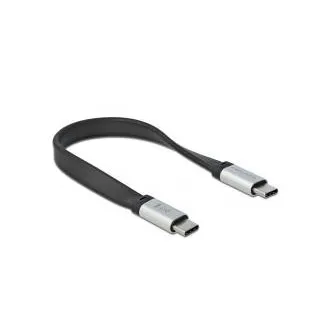 Delock Cablu panglică plată USB 3.2 Gen 2, FPC, USB Tip-C la USB Tip-C, 13 cm, PD 5 A E-Marker Delock Cablu panglică plată USB 3.2 Gen 2, FPC, USB Tip-C la USB Tip-C, 13 cm, PD 5 A E-Marker
